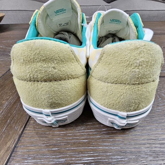 Vans Sk8-Low Checkerboard Banana Cream Sneakers, Men's Size 8.5, Women's 10 - Picture 4 of 9